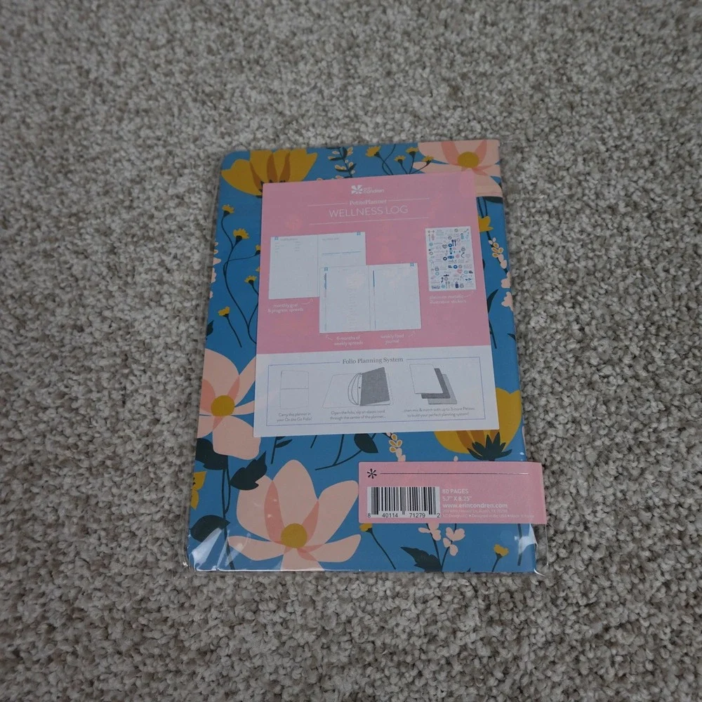 Erin Condren PetitePlanner Wellness Log Blue Journal You Have What It Takes